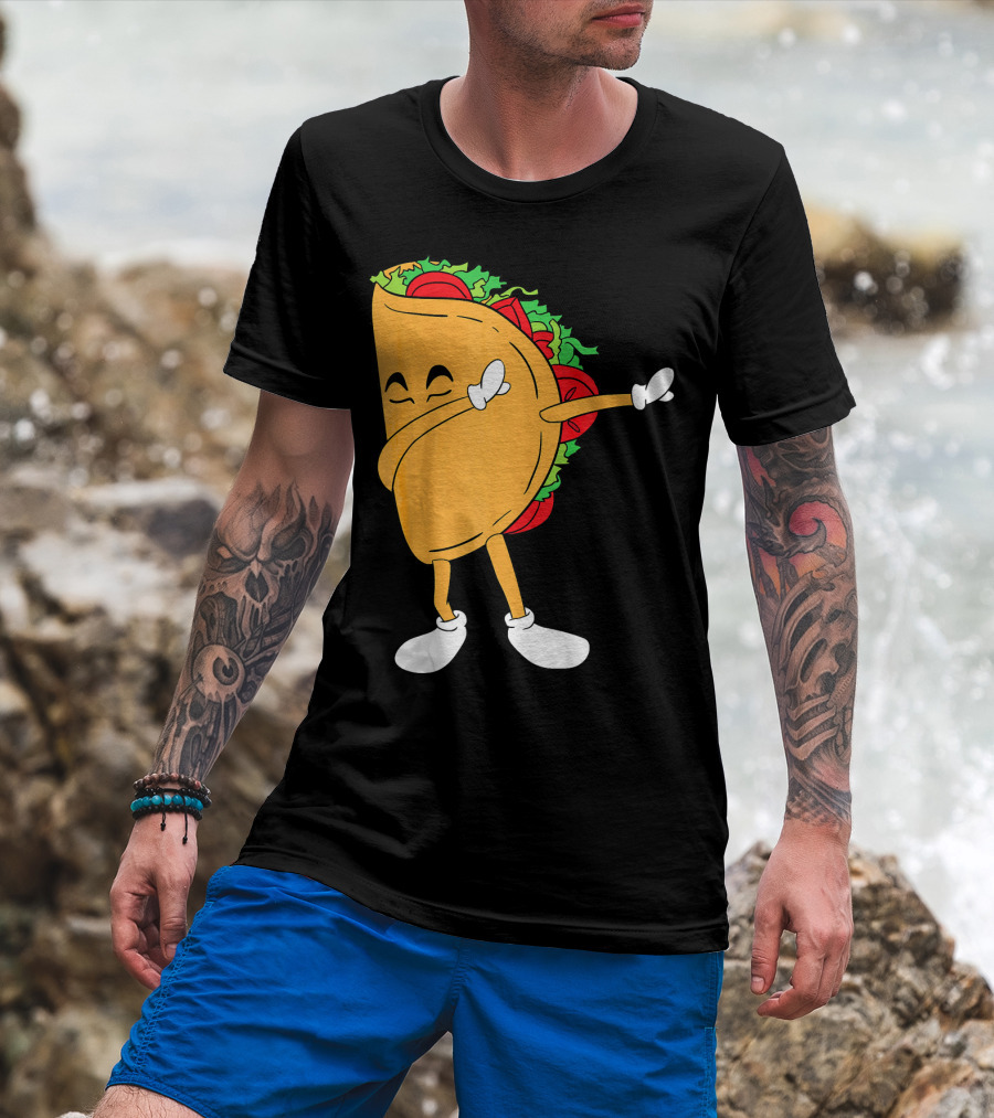 Dabbing Taco Mexico Funny Mexican Food T-Shirt