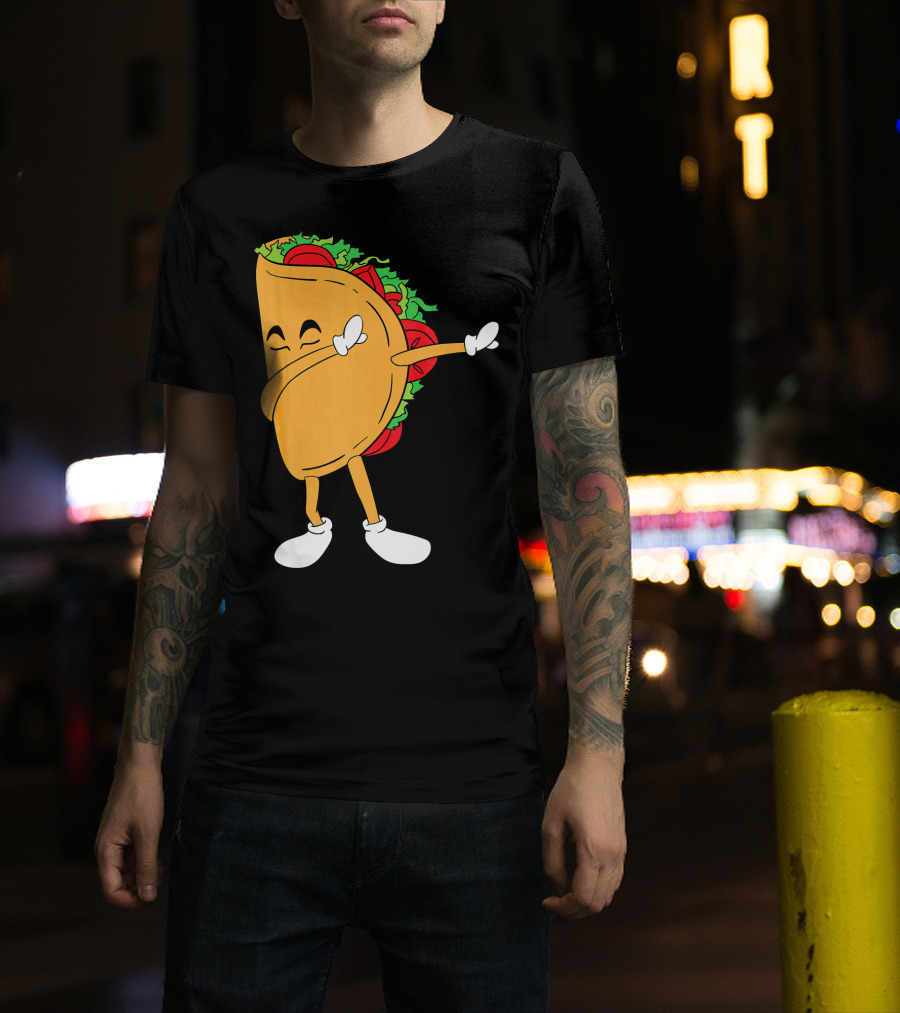 Dabbing Taco Mexico Funny Mexican Food T-Shirt