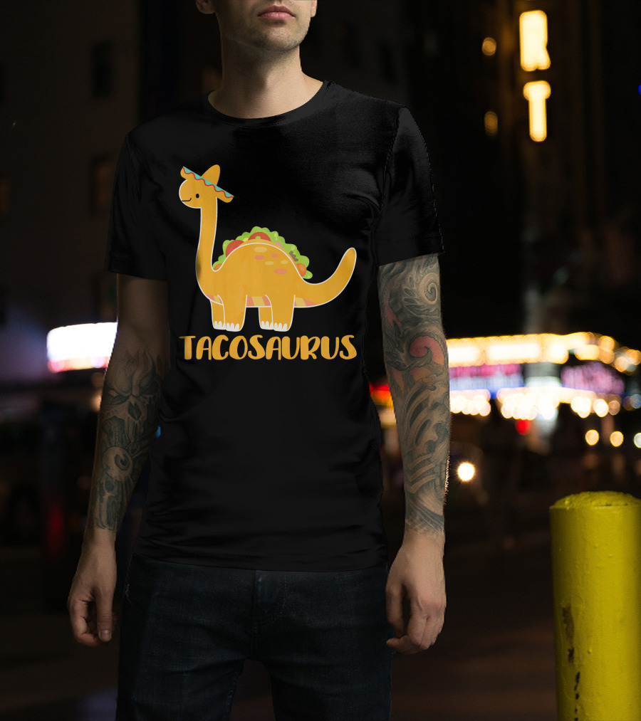 Tacosaurus Brachiosaurus Sombrero Funny Taco Dino T-Shirt