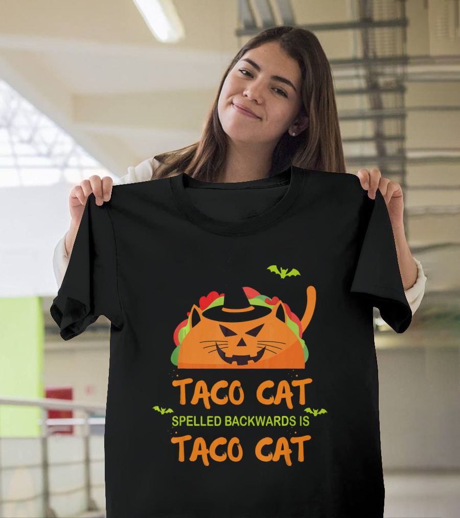 Halloween Taco Cat Spelled Backwards Is Taco Cat T-Shirt