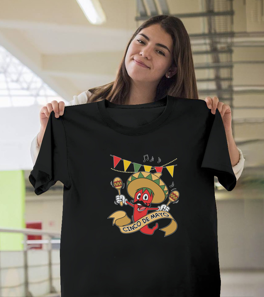 Cinco De Mayo Red Chili Shake Your Maracas Fiesta Party T-Shirt