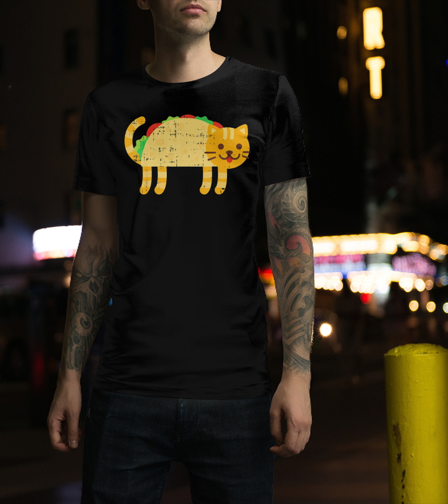 Taco Cat Kitty Kitten Funny Mexican Cinco De Mayo T-Shirt
