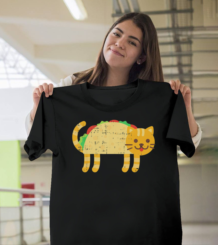 Taco Cat Kitty Kitten Funny Mexican Cinco De Mayo T-Shirt