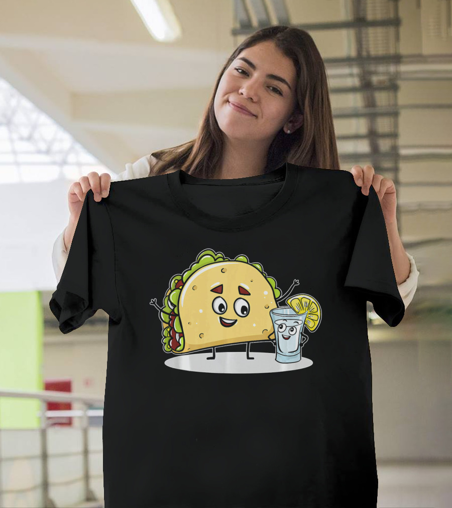 Kawaii Style Taco And Tequila Best Friends With Lemon Slice T-Shirt