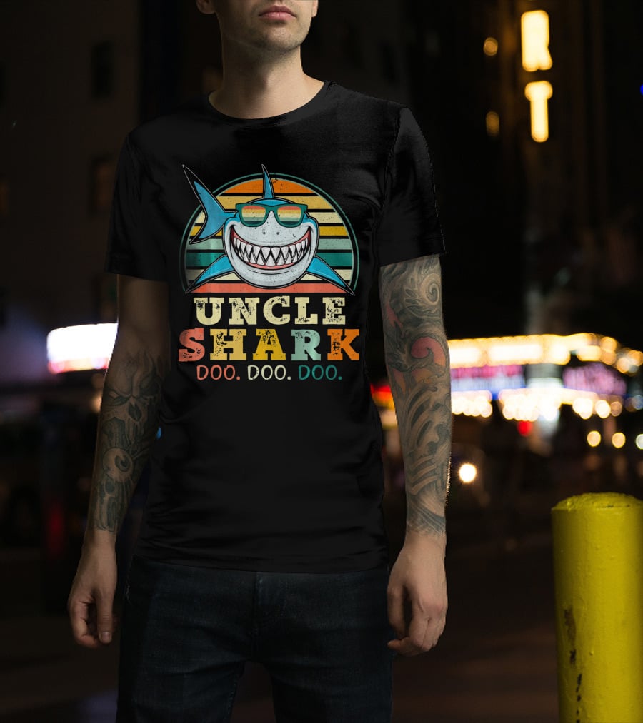 Uncle Shark Retro Vintage Doo Doo Doo T-Shirt