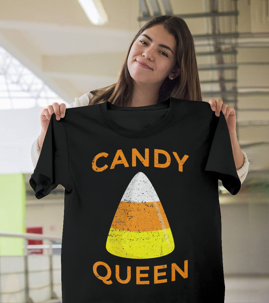 Candy Corn Queen Halloween Costume Iconic Treat T-Shirt