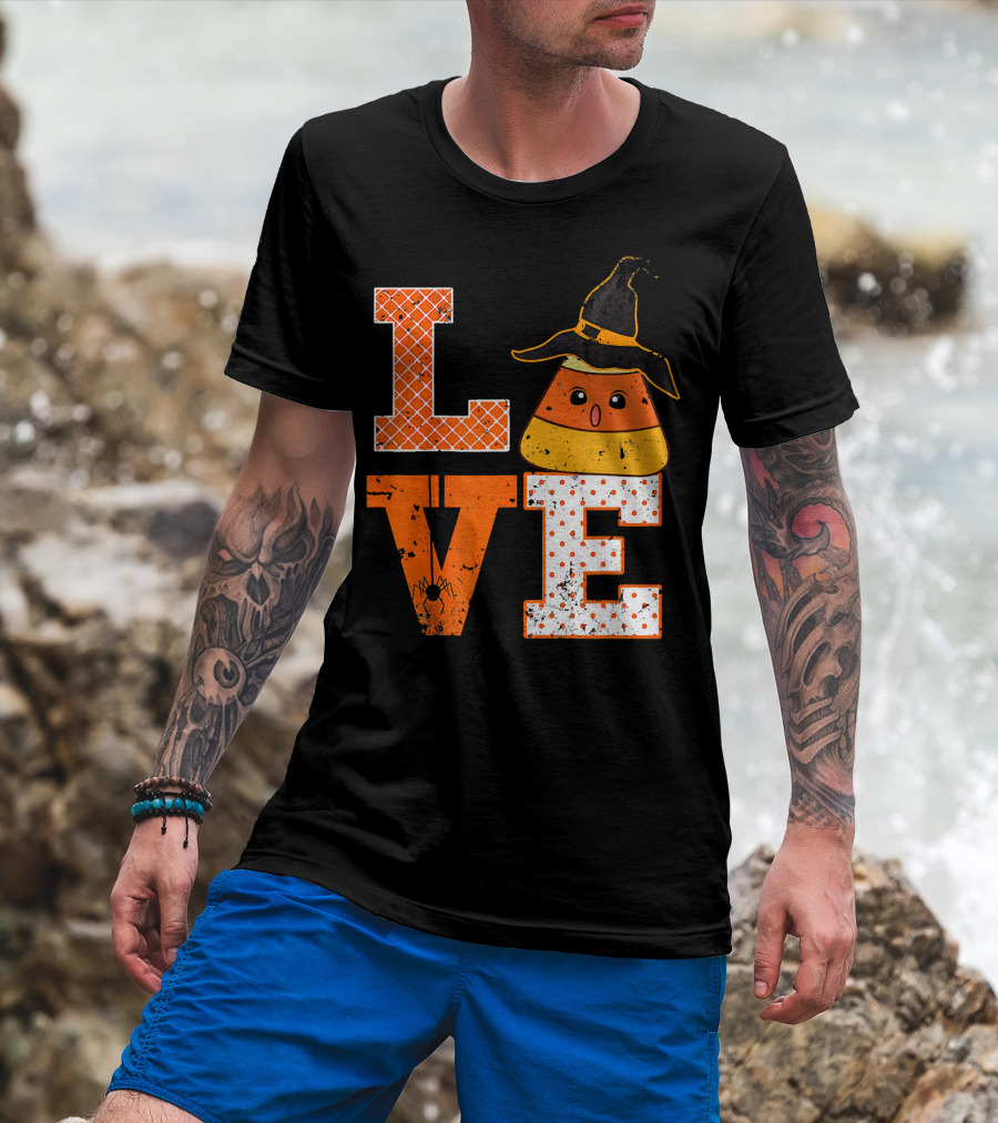 Love Candy Corn Cute Halloween Hat T-Shirt