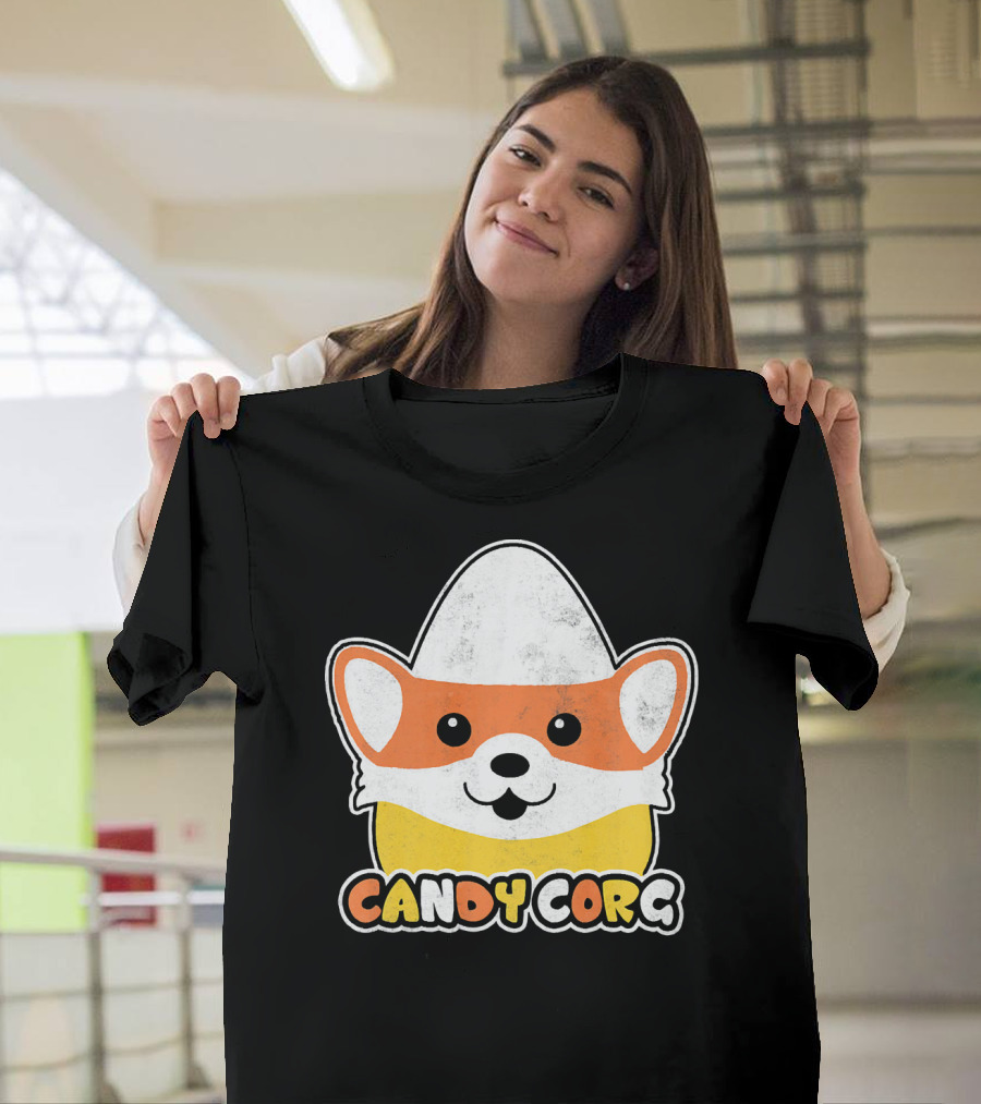 Candy Corn Corgi Halloween Dog Candy Corgi T-Shirt