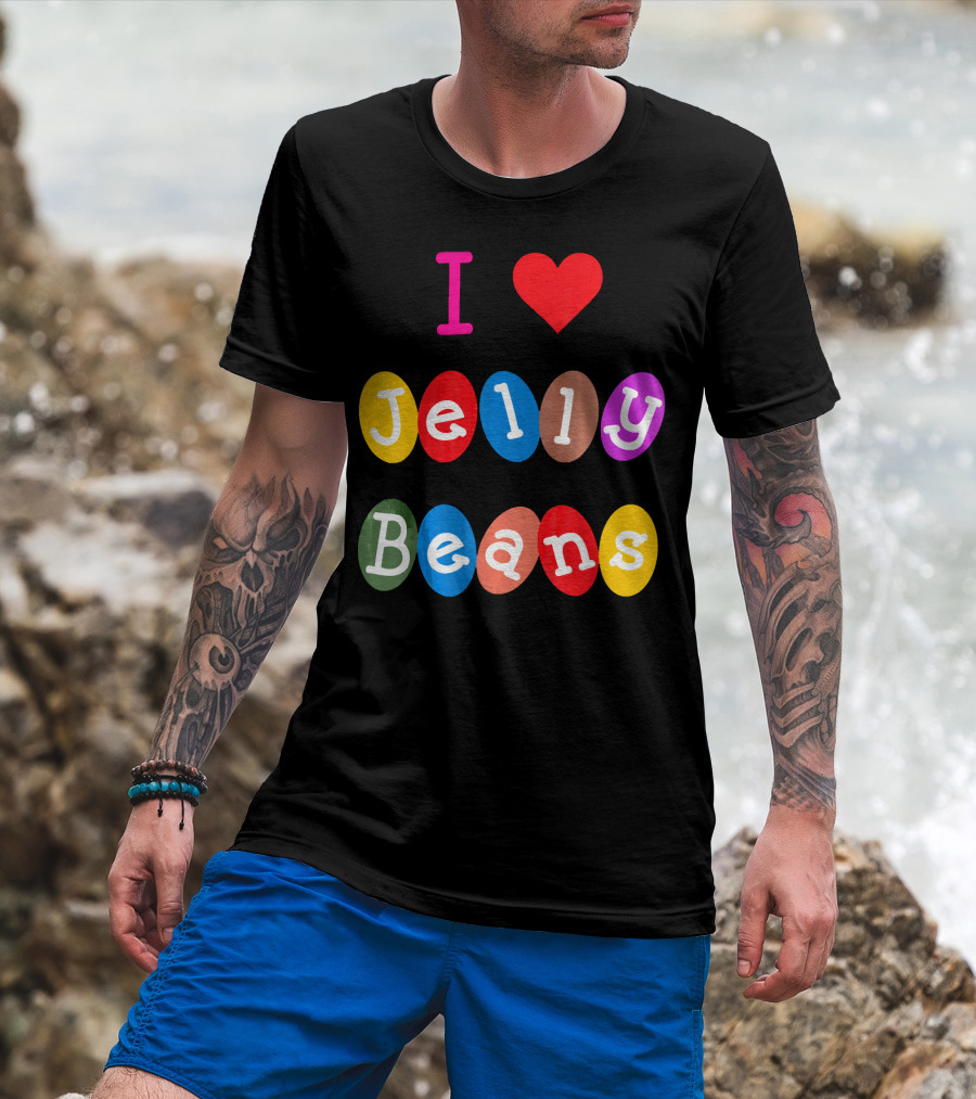 I Love Jelly Beans Heart Sweets Candy T-Shirt