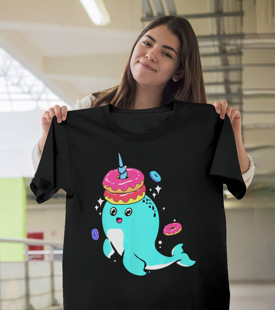 Narwhal Donut Candy Sprinkle Bakery Whale T-Shirt