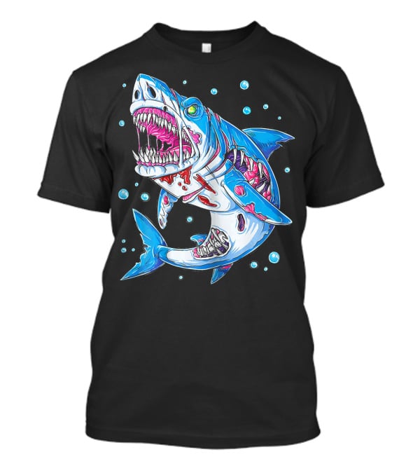 Jawsome Shark Zombie Halloween Zombies Attack T-Shirt
