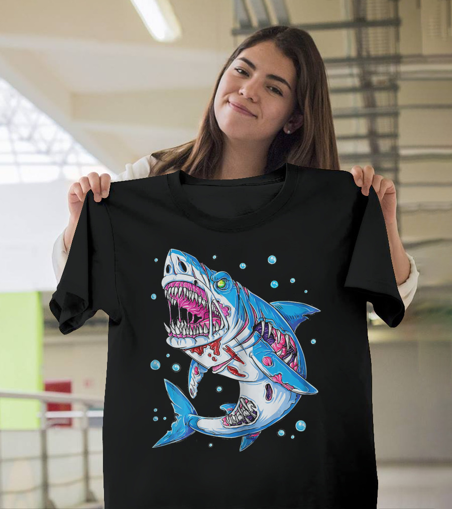 Jawsome Shark Zombie Halloween Zombies Attack T-Shirt