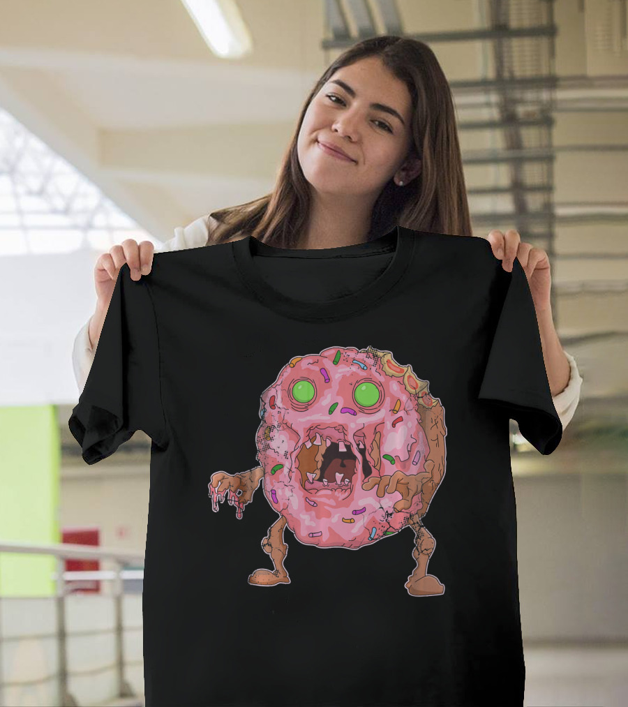 Halloween Zombie Donut Funny Zombies Hum Sprinkles Monster T-Shirt
