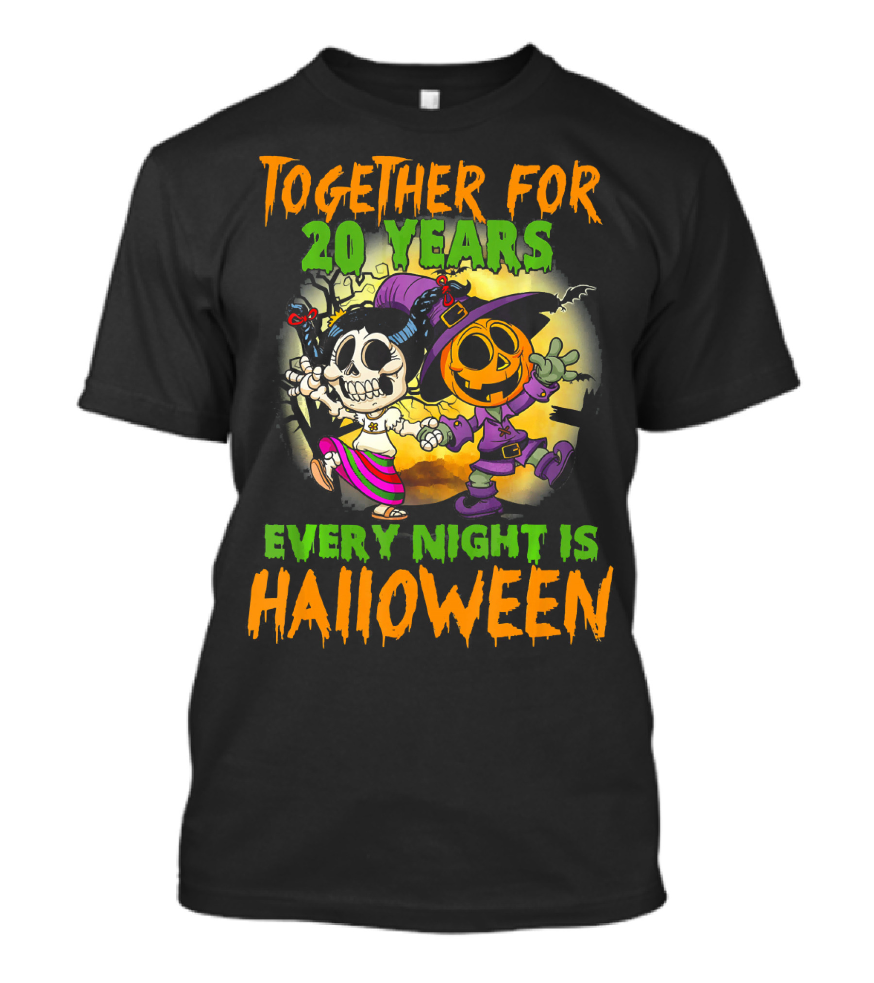 Together For 20 Years Every Night Is Halloween T-Shirt