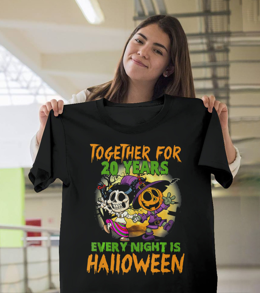 Together For 20 Years Every Night Is Halloween T-Shirt