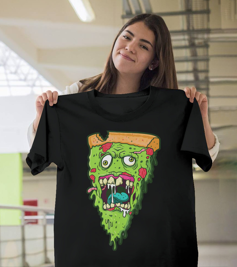 Pizza Zombie Monster Slice Fun T-Shirt