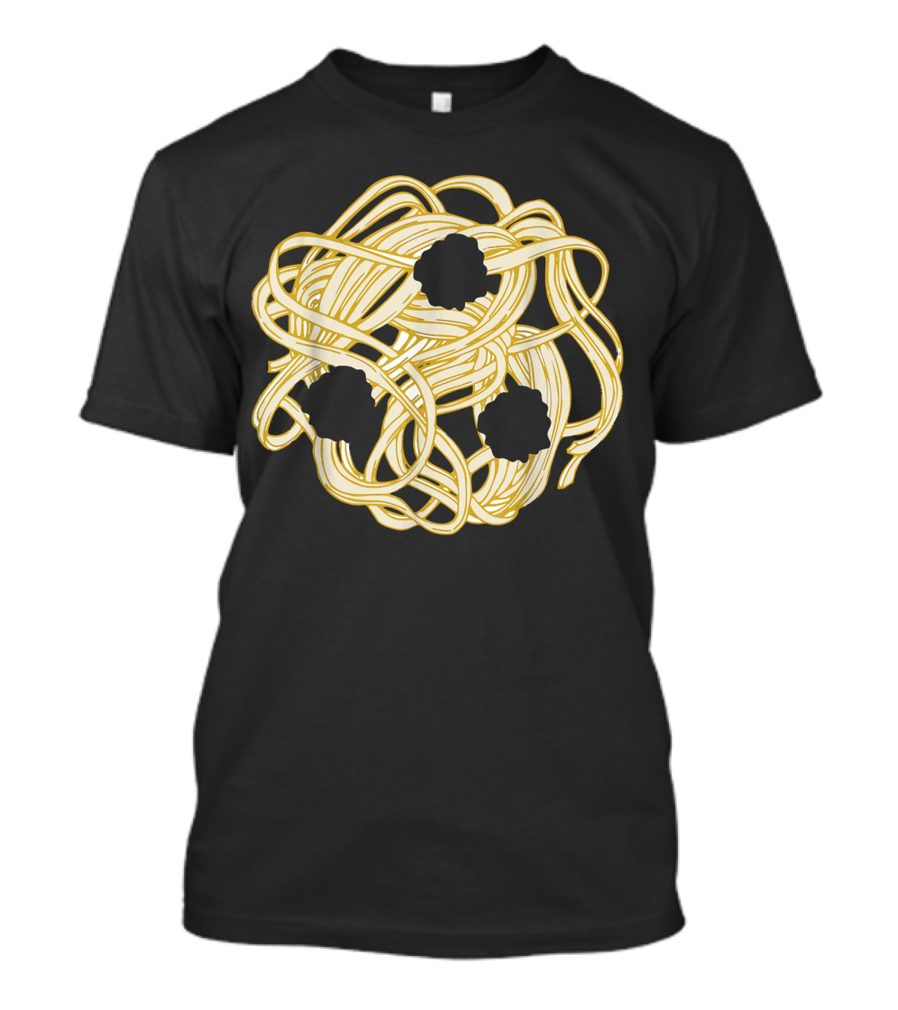 Funny Halloween Costume Spaghetti Meatball Face Plate T-Shirt