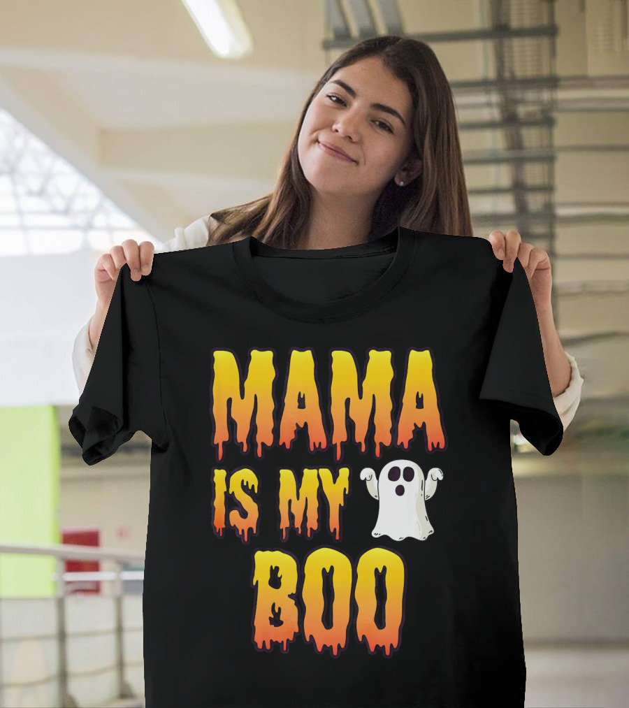 Mama Is My Boo Halloween Ghost Spirit T-Shirt