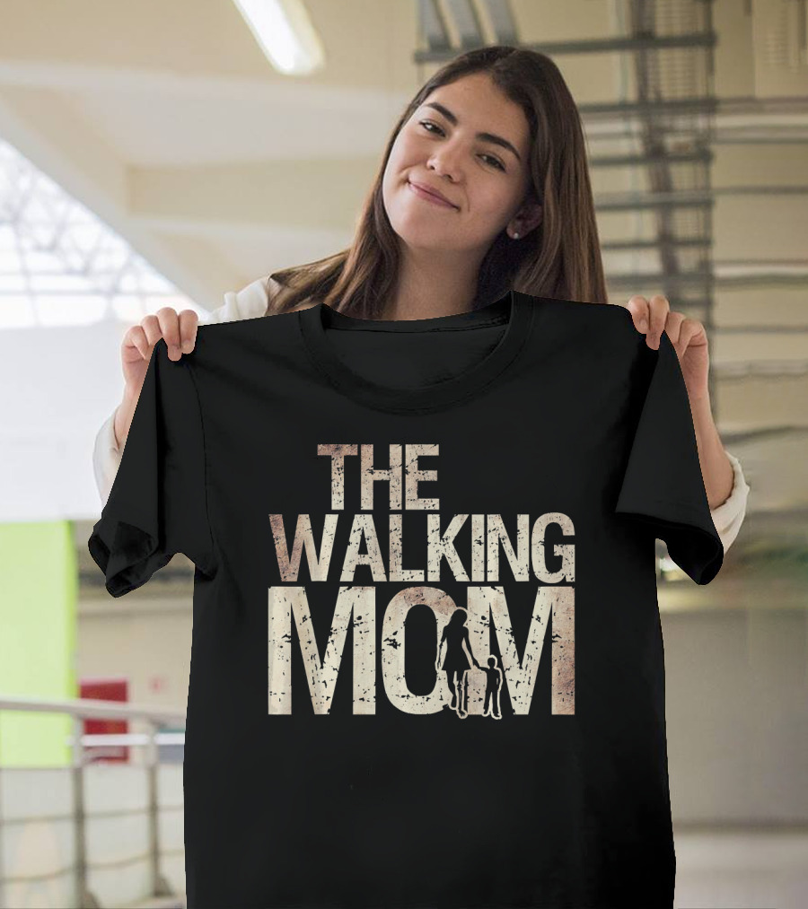 THE WALKING MOM Zombie Woman And Kid Mothers T-Shirt