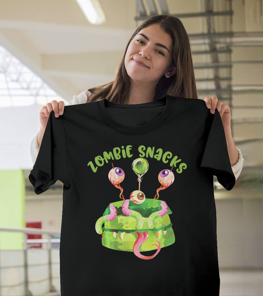 Zombie Snacks Halloween Fun Eyeballs T-Shirt