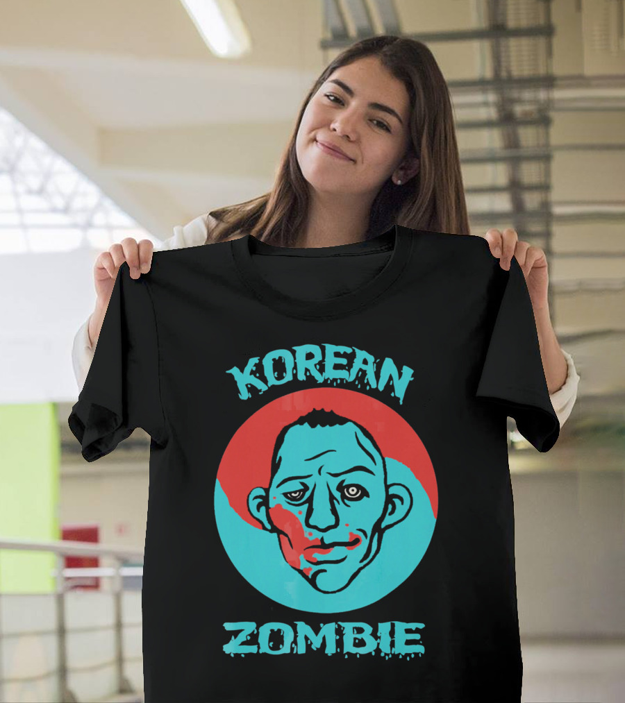 Korean Zombie Red and Blue Headshot T-Shirt