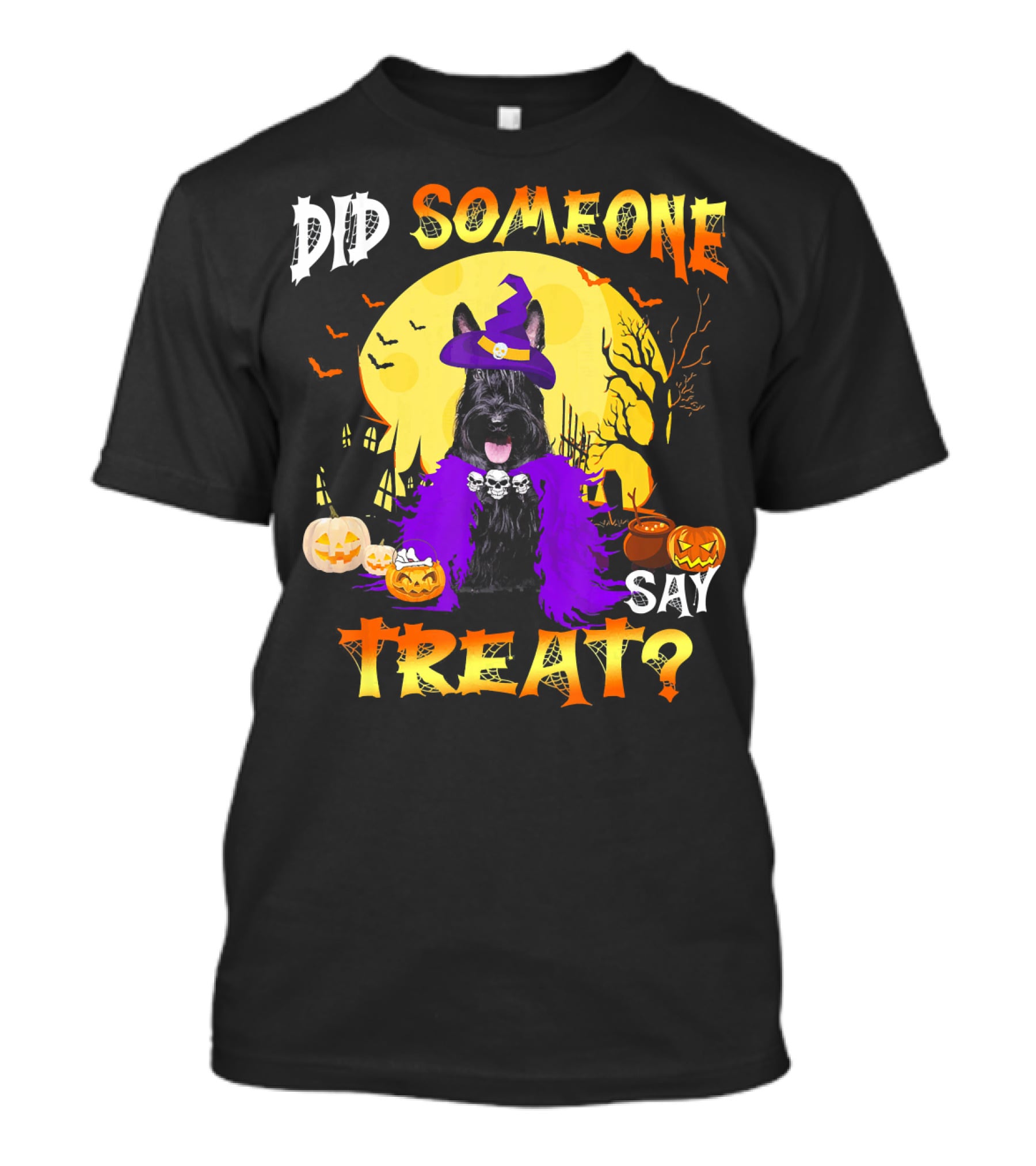 Scottish Terrier Dog Halloween Did Someone Say Treat? T-Shirt
