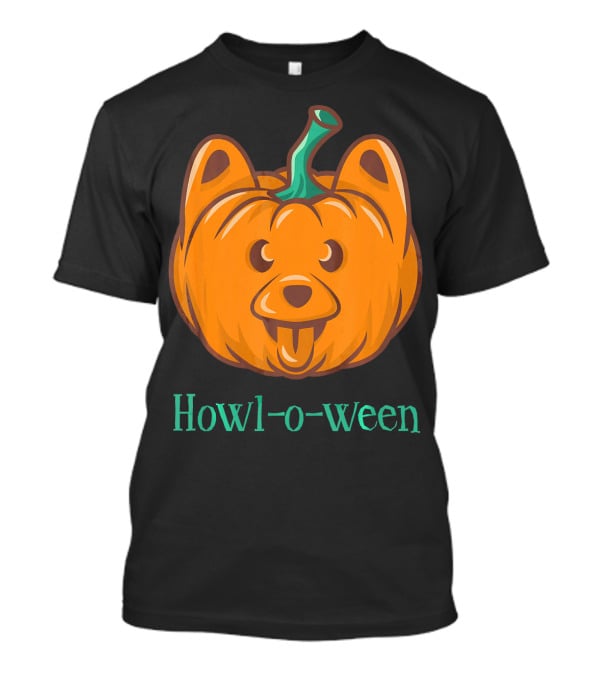 Howl-o-ween Dog Halloween Jackolantern T-Shirt