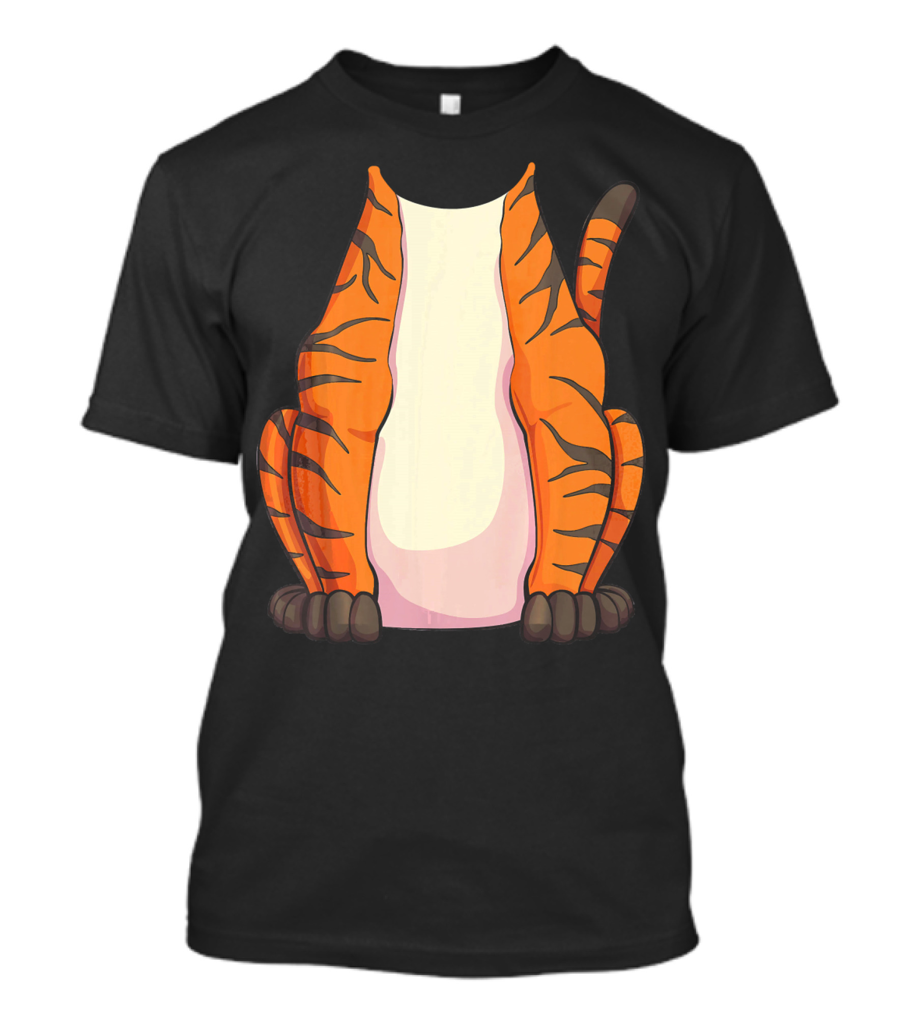 Tiger Costume For Halloween Tiger Stripes Tail T-Shirt