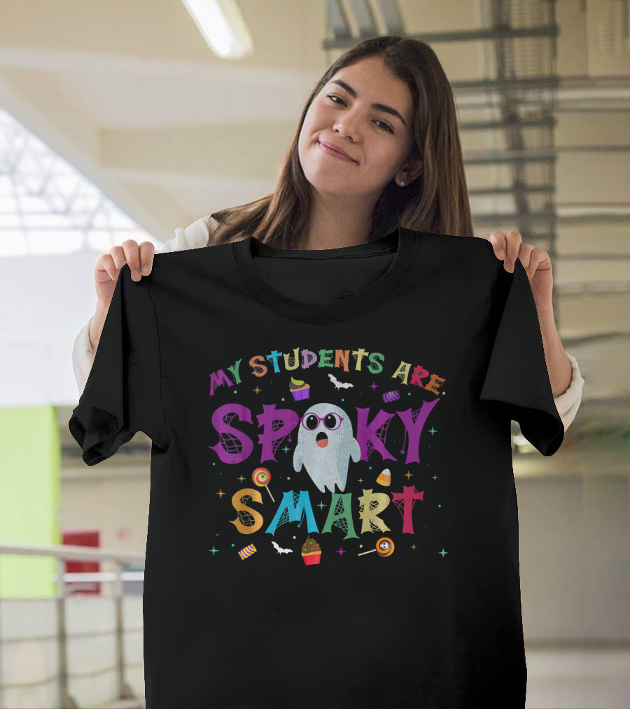 My Students Are Spooky Smart Halloween Ghost Candy Fun T-Shirt
