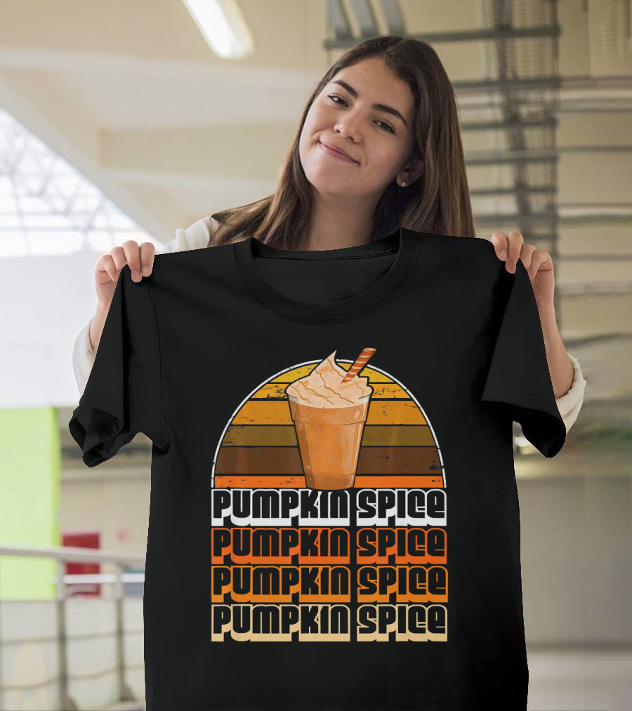 Vintage Pumpkin Spice Frappe Retro Pumpkin Spice Coffee T-Shirt