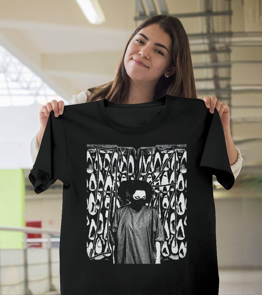 Tricia Lange ZCISSOR Graphic Style Masked Figure Monochrome T-Shirt