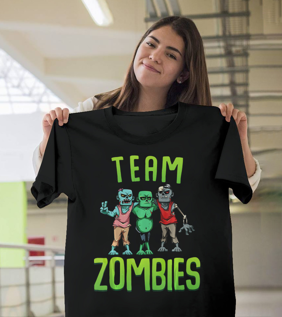 Team Zombies Matching Halloween Zombie Characters T-Shirt