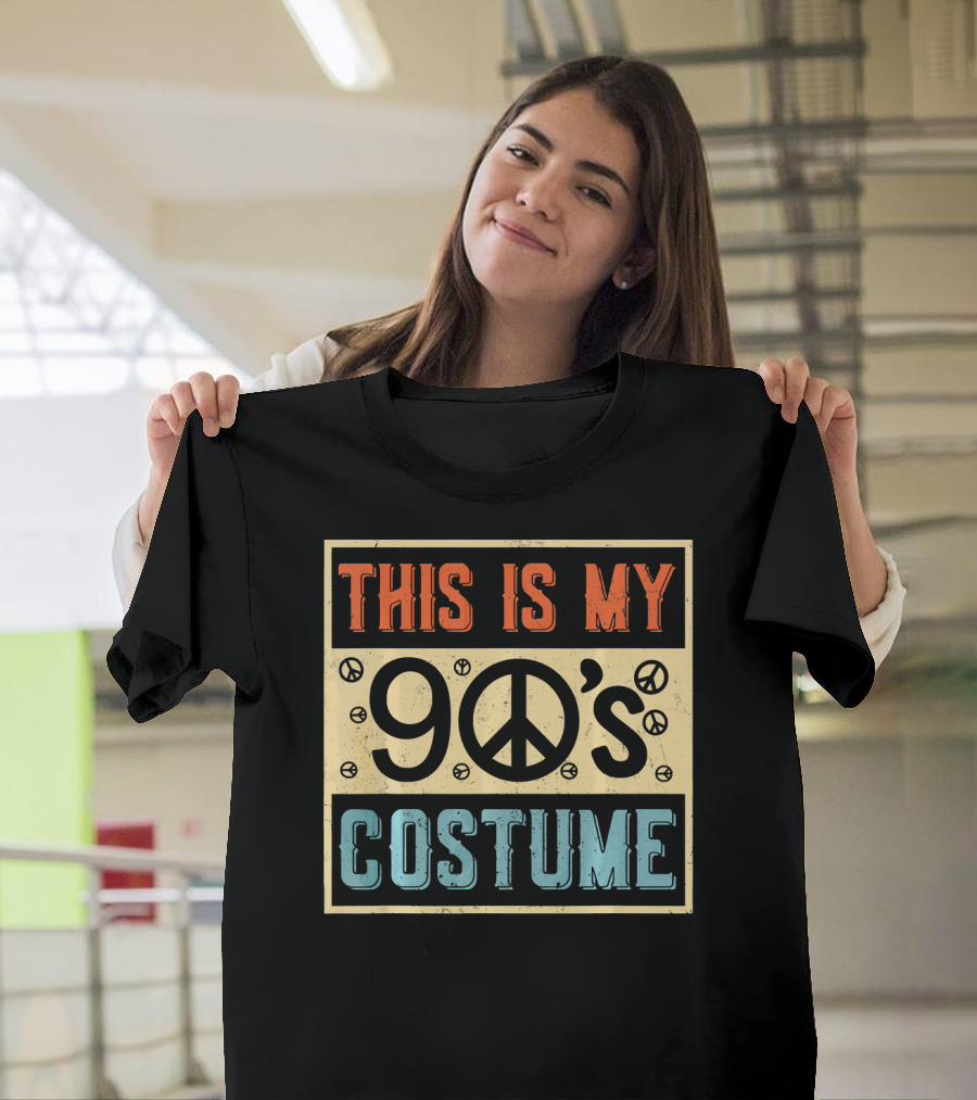This Is My 90s Costume Peace Sign Halloween 1990 T-Shirt