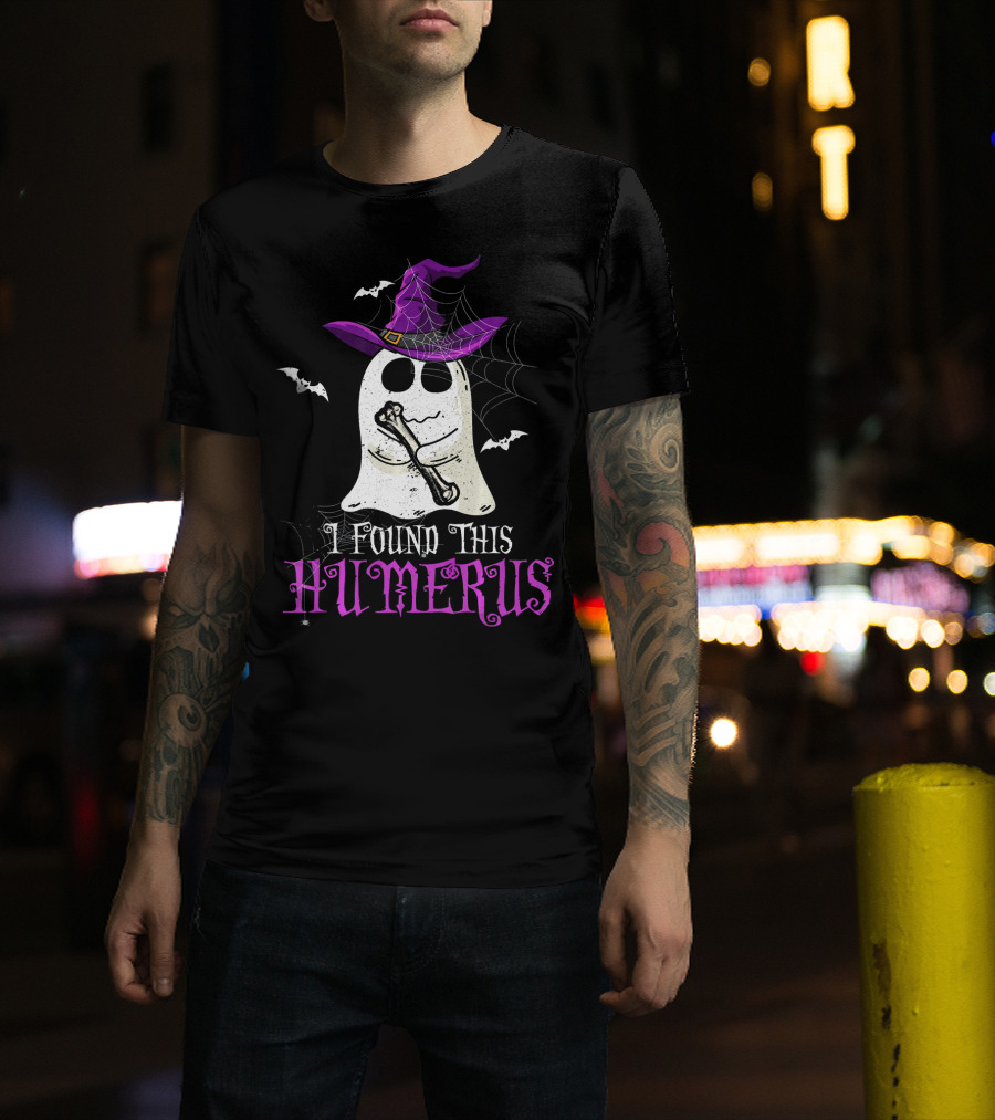 I Found This Humerus Funny Halloween Ghost Costume T-Shirt