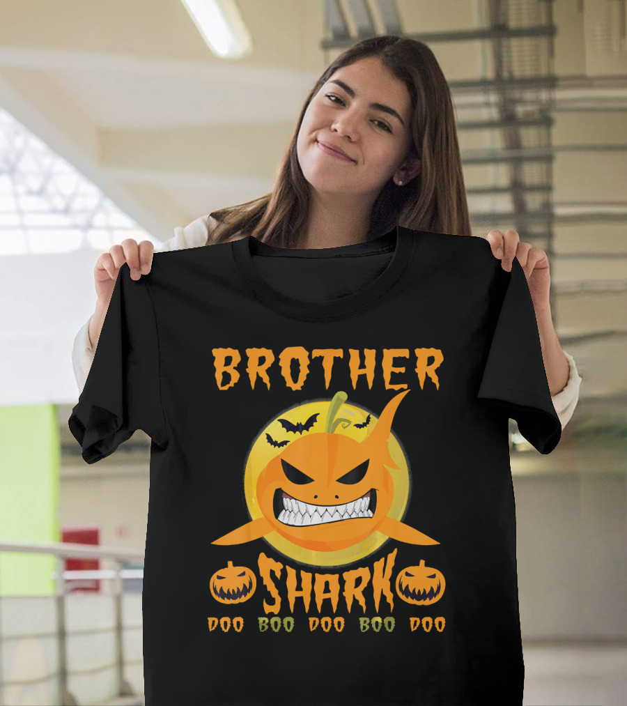 Brother Shark Doo Boo Boo Pumpkin Halloween T-Shirt