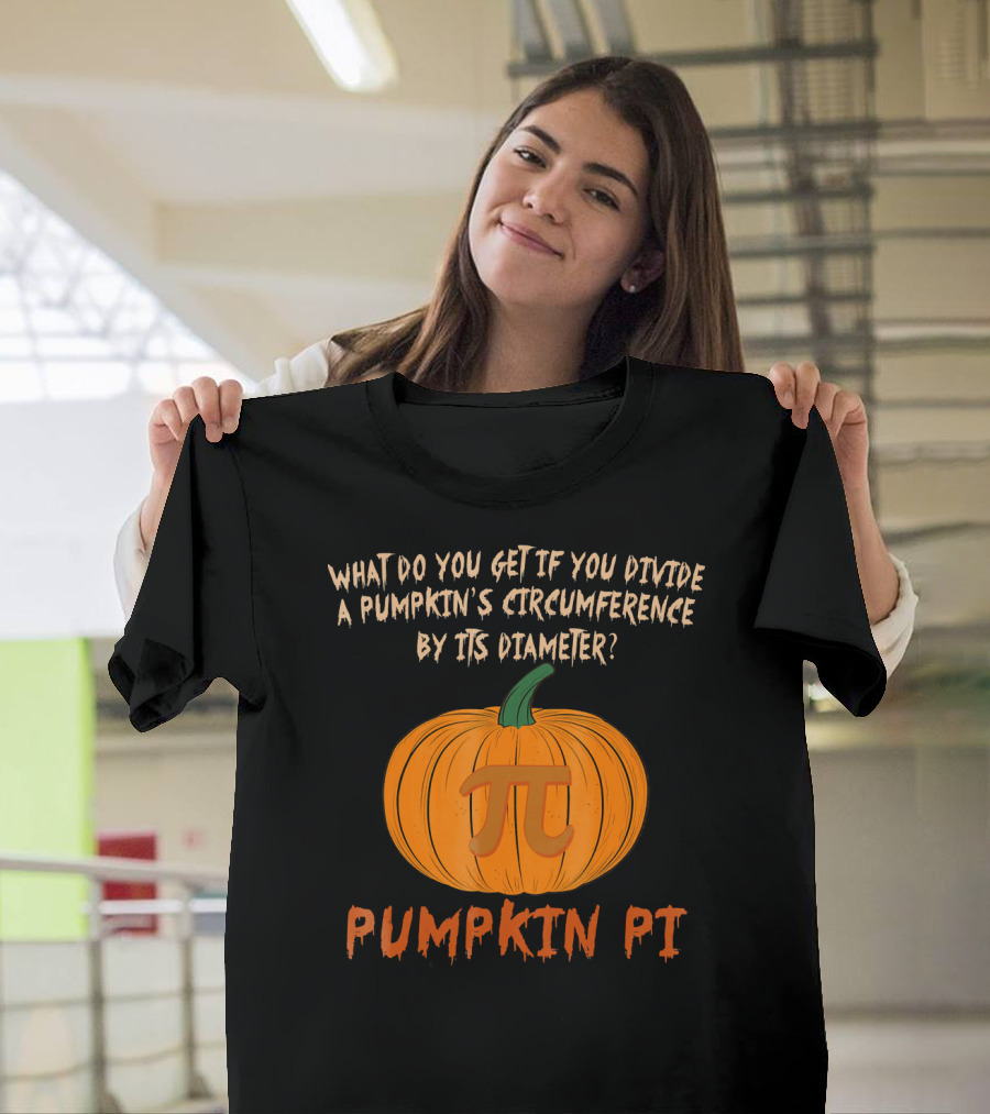 Pumpkin Pi Funny Math Lovers Halloween Pun T-Shirt