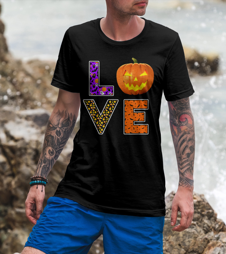 Halloween Trick Treat Love Pumpkin Pat T-Shirt