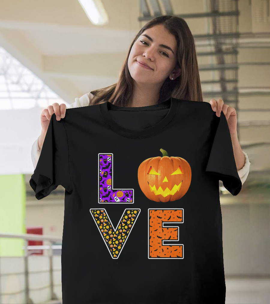 Halloween Trick Treat Love Pumpkin Pat T-Shirt