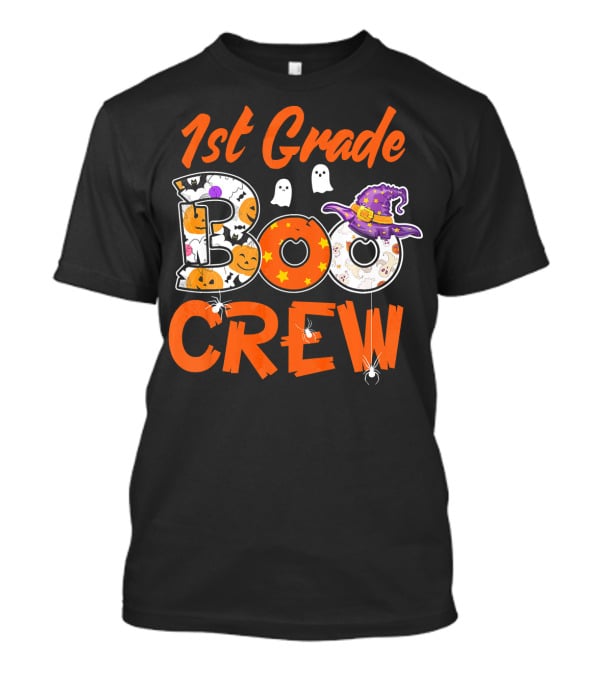 1st Grade Boo Crew Halloween Teacher Kids T-Shirt