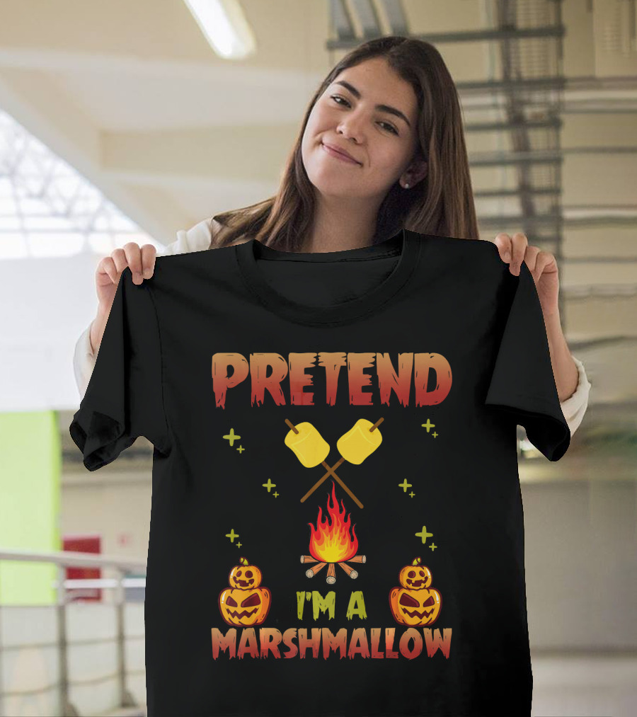 Pretend I'm A Marshmallow Halloween Campfire Jack-O'-Lanterns T-Shirt