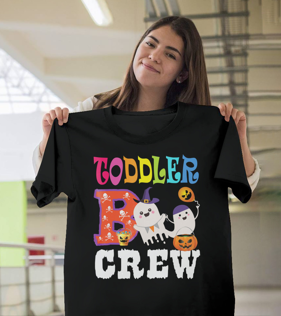 Toddler Boo Crew Halloween Ghosts And Skulls T-Shirt