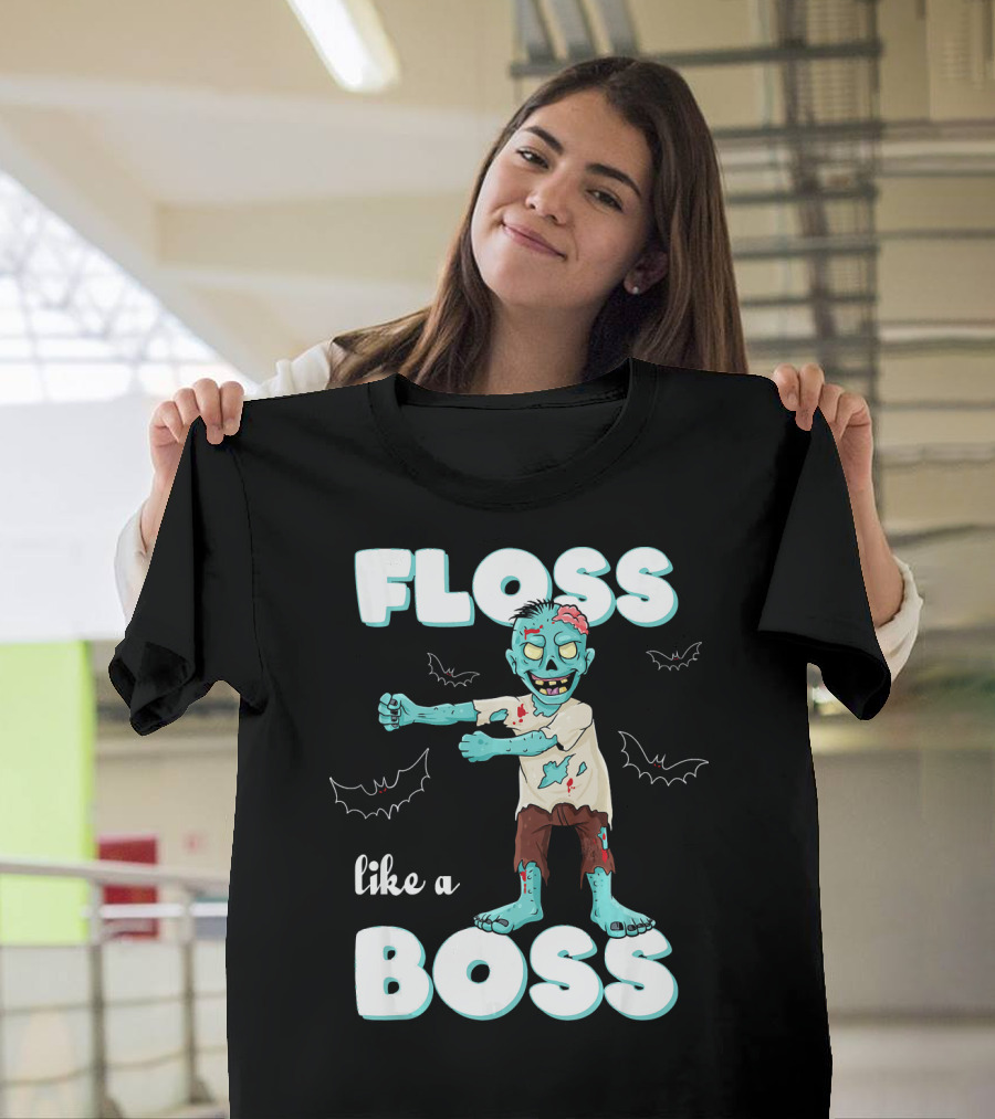 Floss Like A Boss Zombie Dancing With Bats T-Shirt