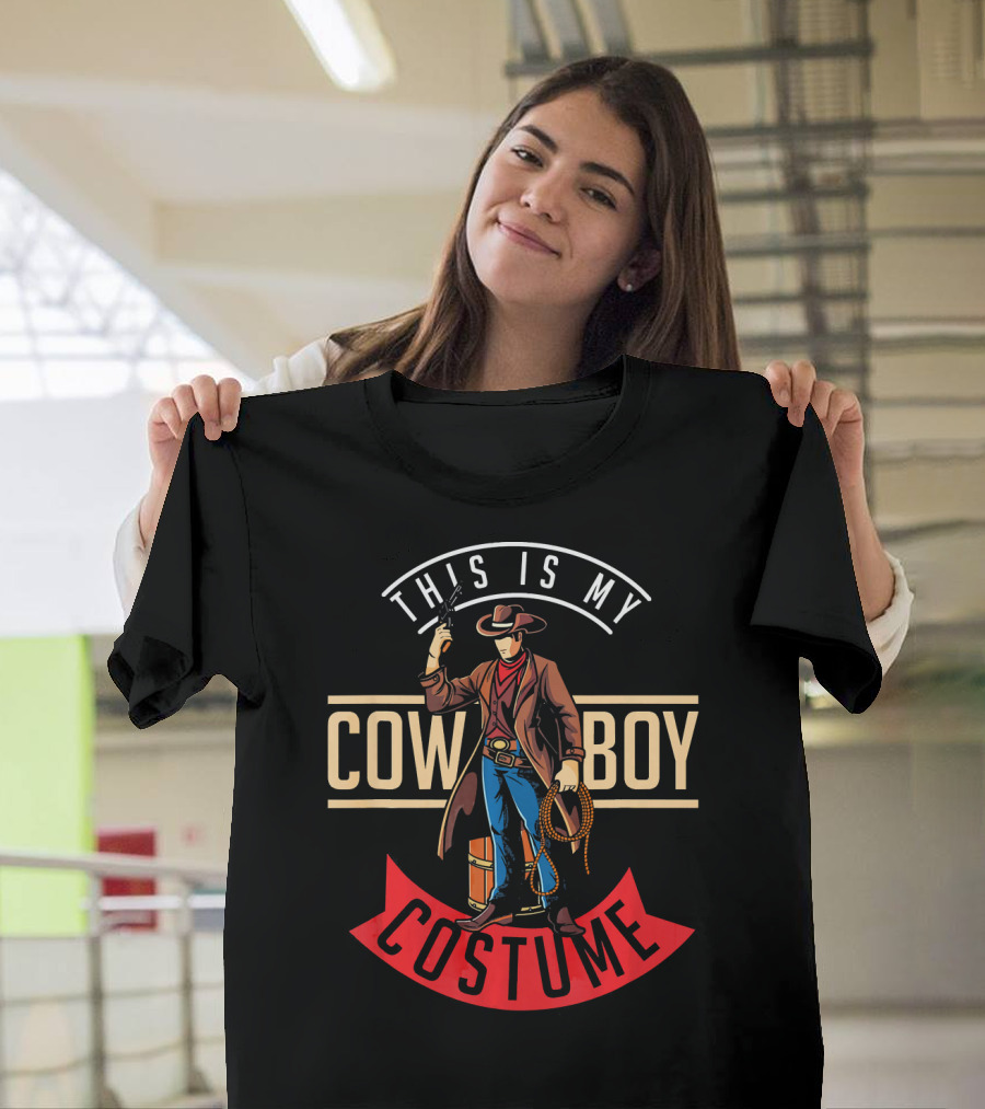 This Is My Cowboy Costume Halloween Western T-Shirt