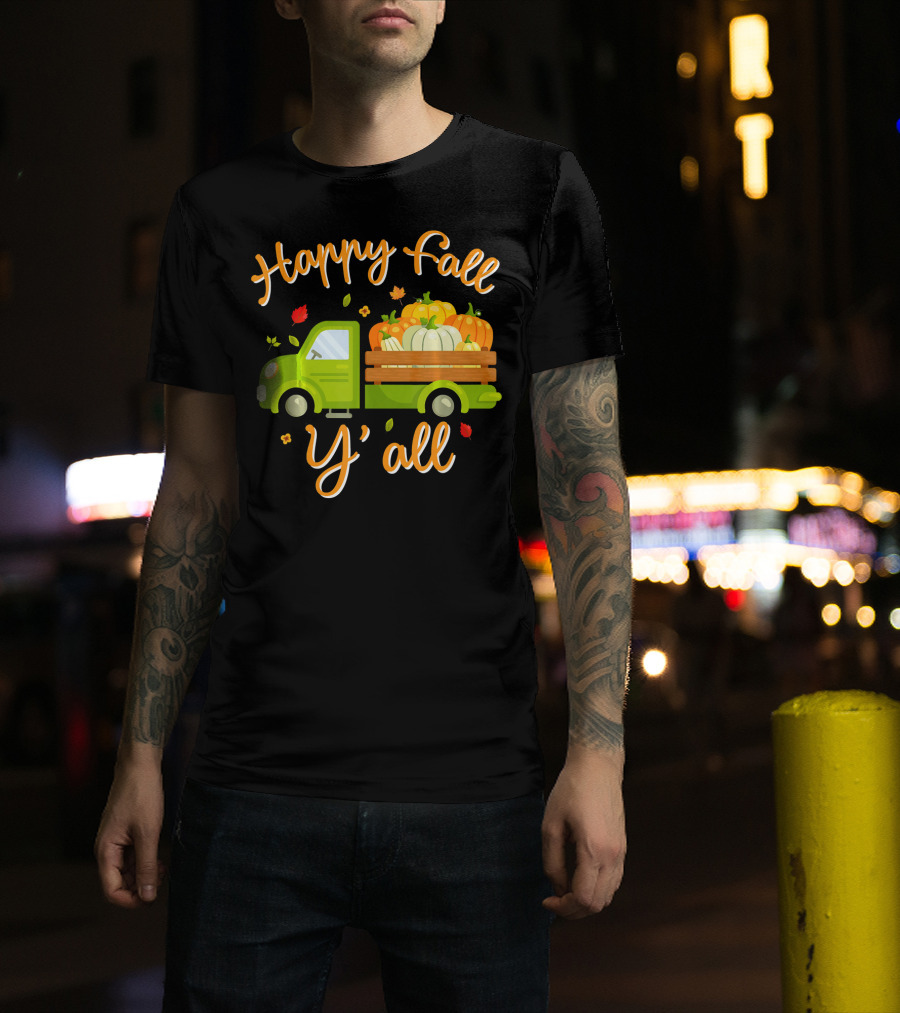 Happy Fall Y'all Pumpkin Truck Costume T-Shirt