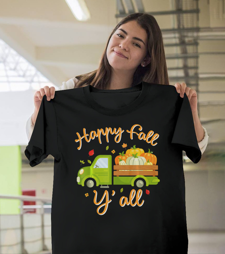Happy Fall Y'all Pumpkin Truck Costume T-Shirt