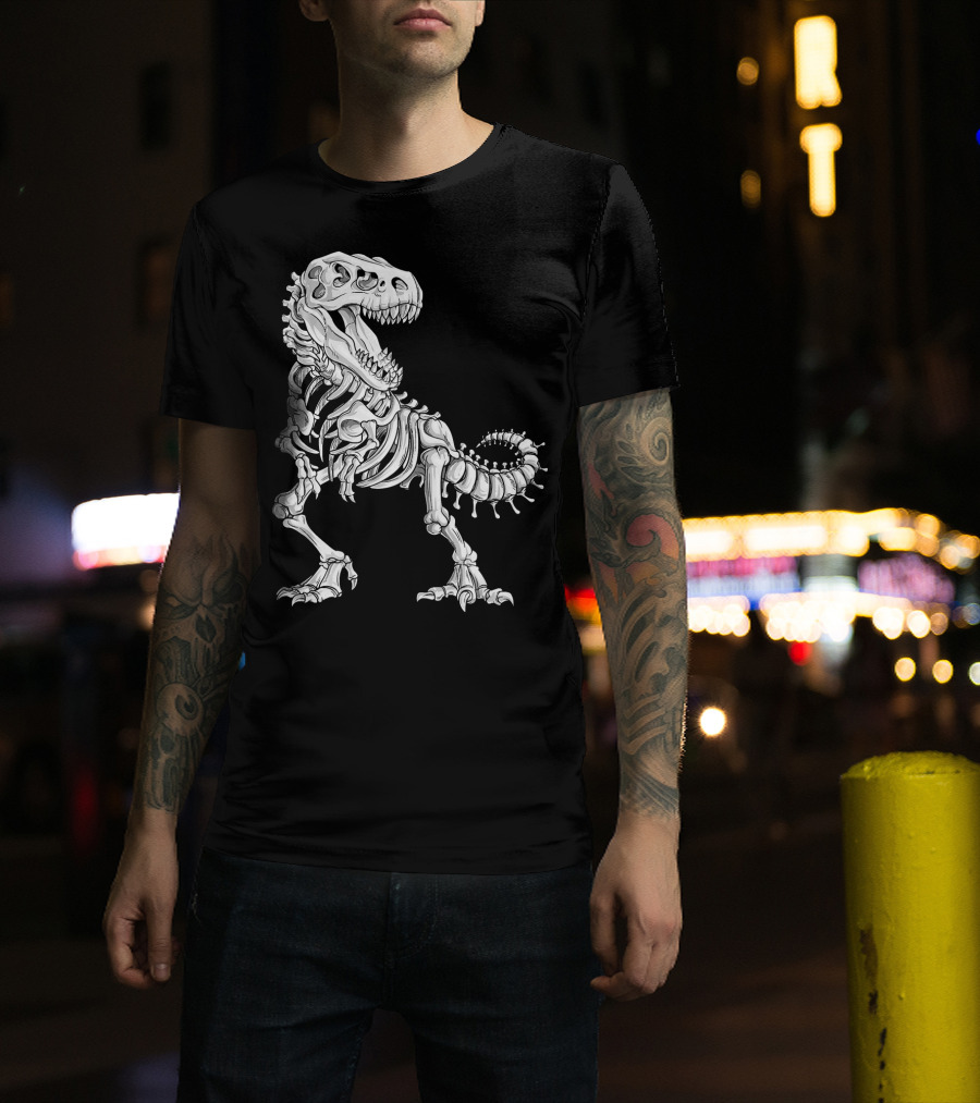 Halloween Dinosaur Skeleton T-Shirt