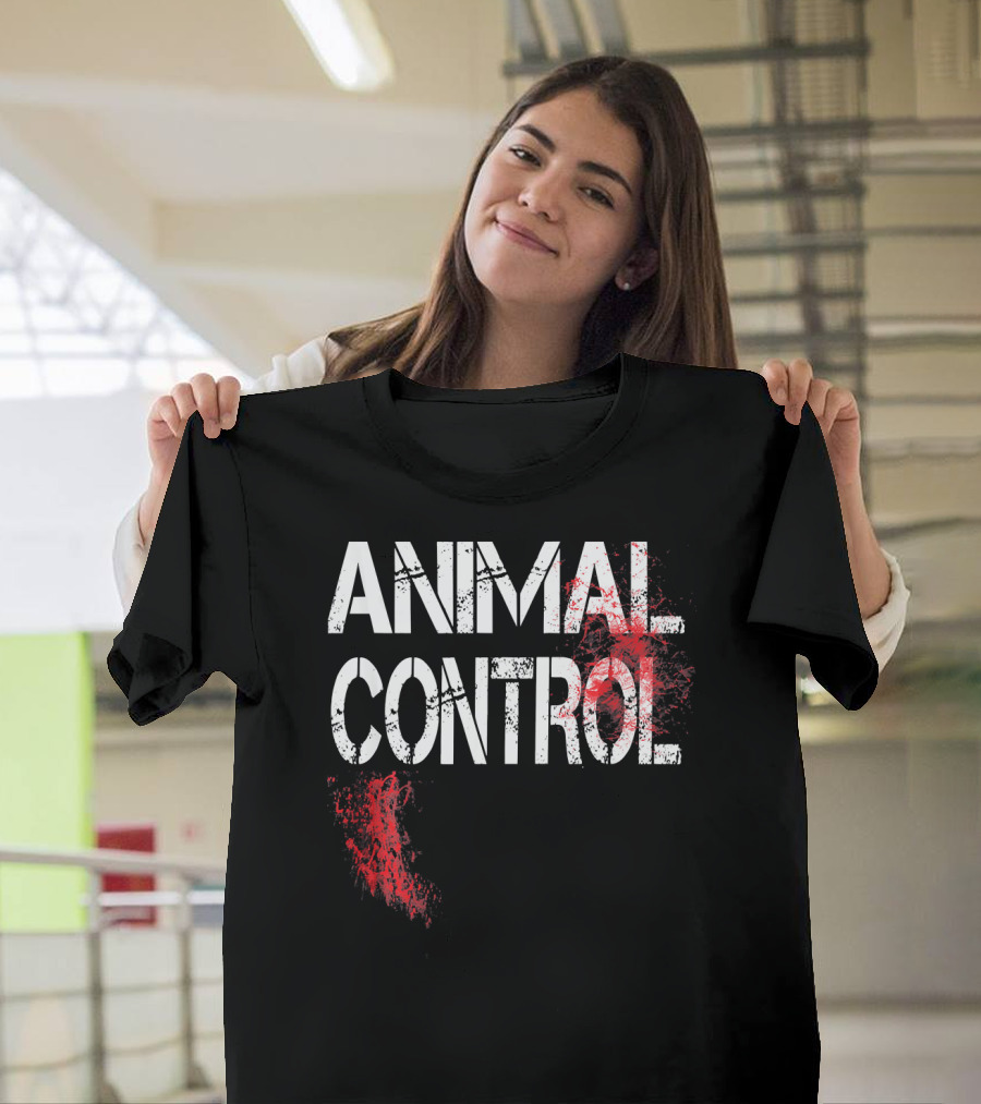 ANIMAL CONTROL Red Paint Splatter T-Shirt