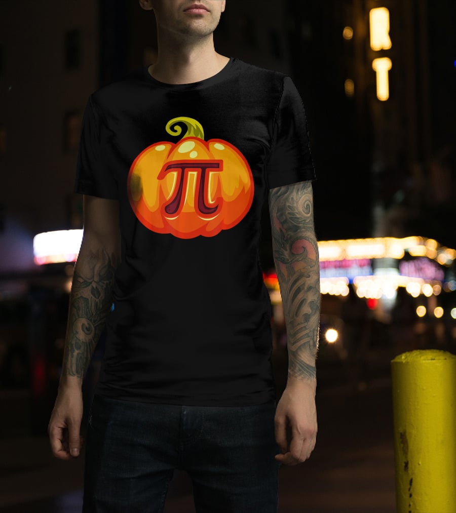 Math Teacher Pi Symbol Pumpkin Halloween Costume T-Shirt