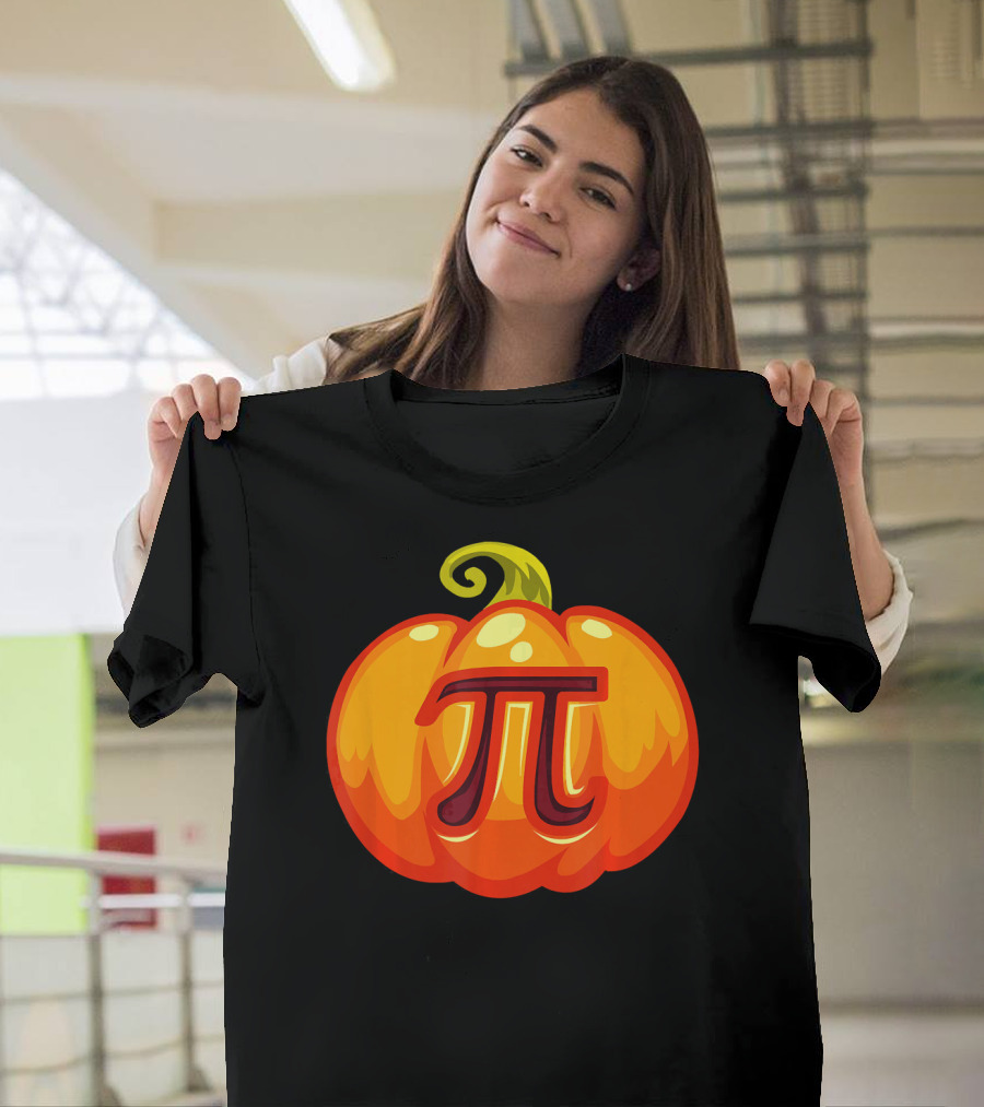 Math Teacher Pi Symbol Pumpkin Halloween Costume T-Shirt
