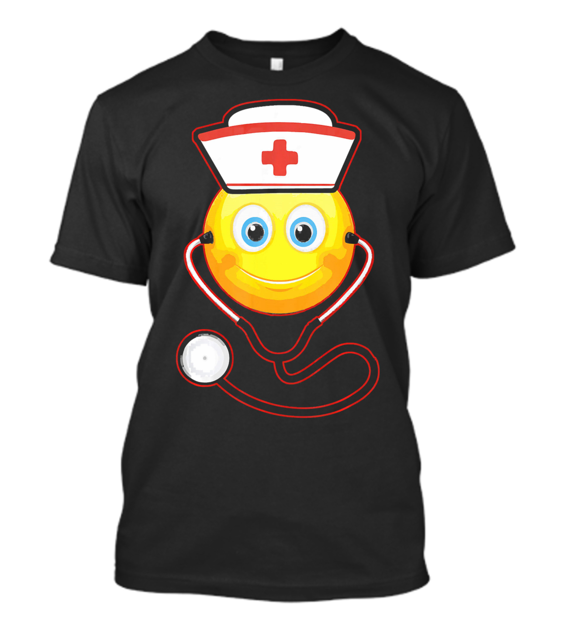 Smiley Nurse Stethoscope Halloween Girls T-Shirt